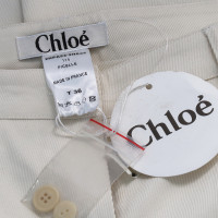 Chloé Paio di Pantaloni in Cotone in Crema