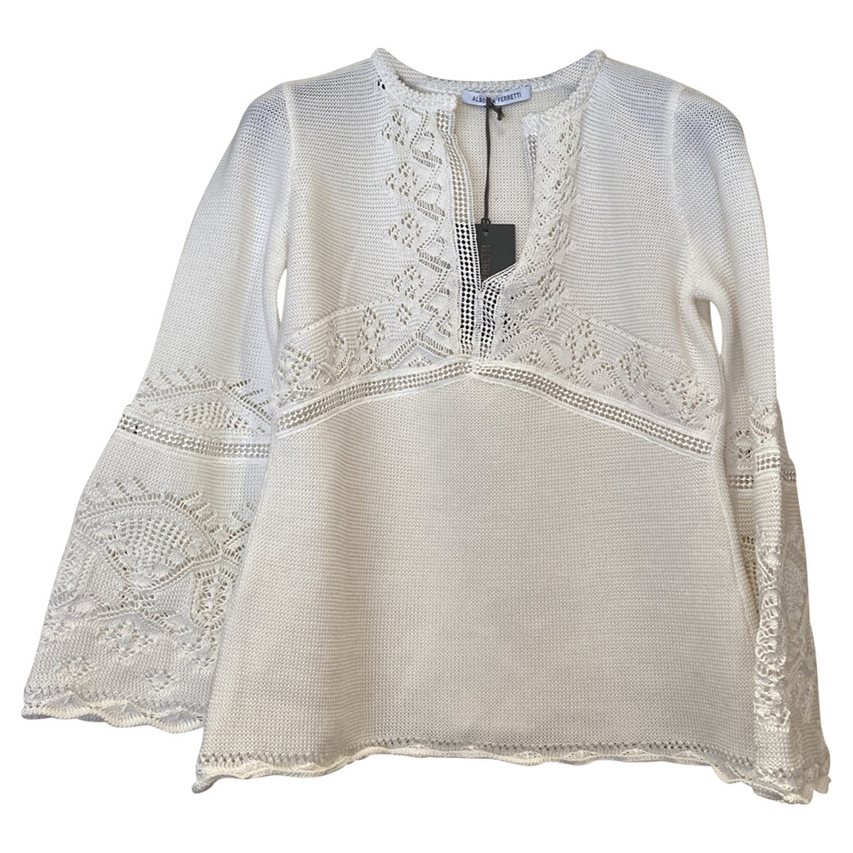 Alberta Ferretti Tricot en Coton en Blanc