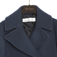 Golden Goose Jacke/Mantel aus Wolle in Blau