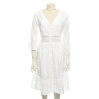 Velvet Kleid aus Baumwolle in Weiß