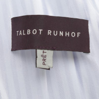 Talbot Runhof Blauwe jurk met riem