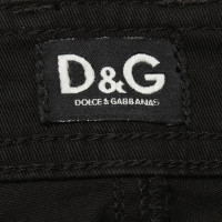 D&G alto pannello esterno del denim di colore nero