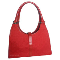 Gucci Bardot Bag aus Canvas in Rot