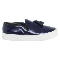 Céline Slippers/Ballerinas Patent leather in Blue