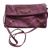 Balenciaga City Bag aus Leder in Violett