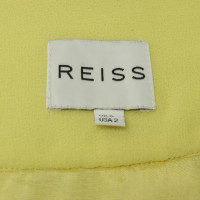 Reiss Flounce skirt in yellow 
