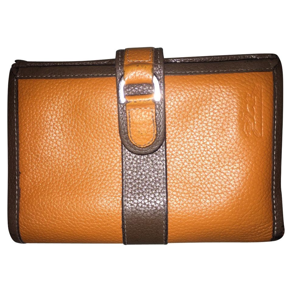 Longchamp Täschchen/Portemonnaie aus Leder in Orange