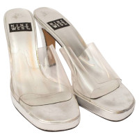 Nine West Sandals Leather in Silvery