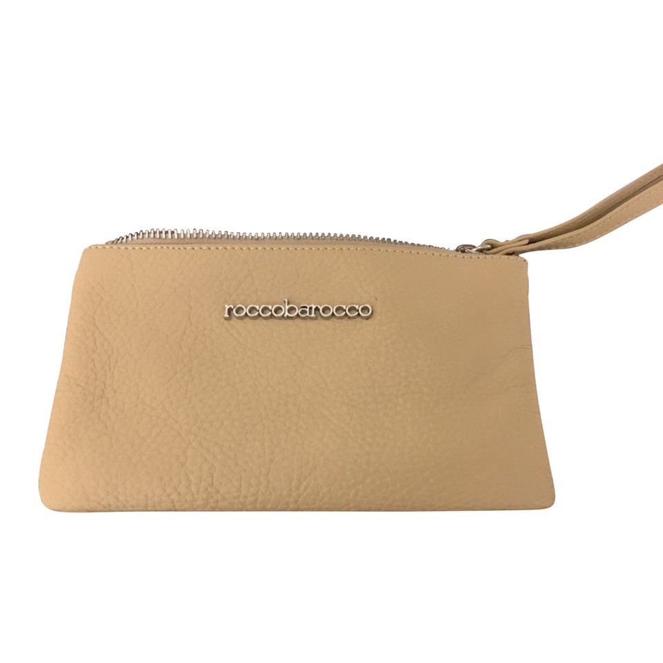 Rocco Barocco Clutch Bag Leather in Beige
