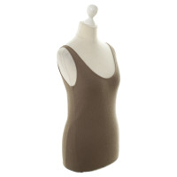 René Lezard Tank top wol olijf bruin