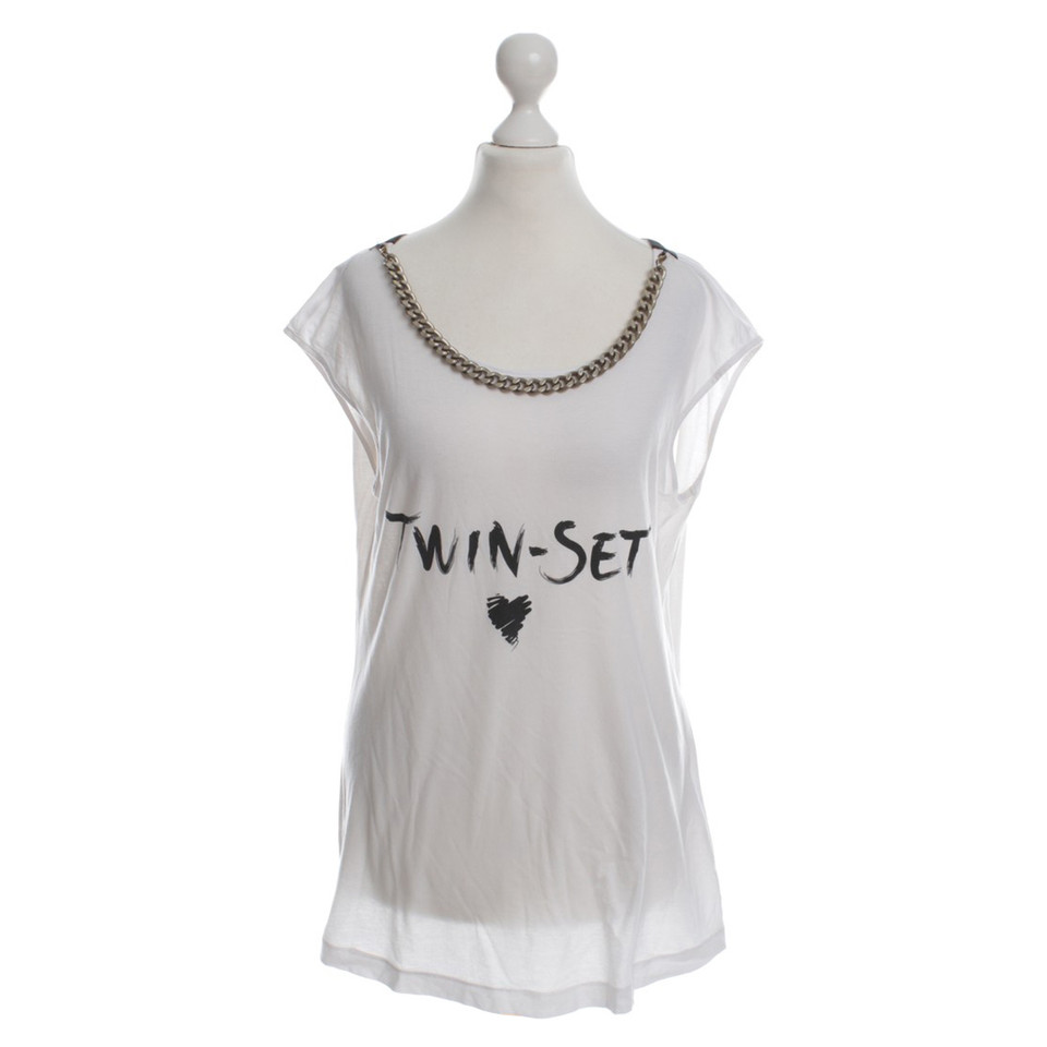 Twin Set Simona Barbieri Camicia di cotone bianco