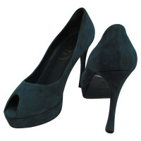 Yves Saint Laurent peep-orteils Suede