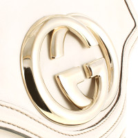 Gucci Flache, weiße Logotasche 