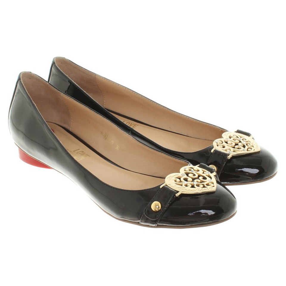 Moschino Love Ballerinas in black