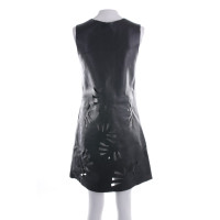 Kaviar Gauche Kleid aus Leder in Schwarz