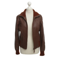 Iris Von Arnim Leather jacket in red brown