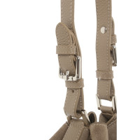 Navyboot Handtasche aus Leder in Taupe