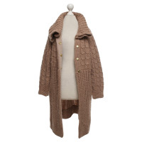 Schumacher Knitted coat in light brown