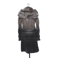 Vent Couvert Jacke/Mantel aus Leder in Grau