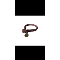 Bottega Veneta Knot Intrecciato Leather Bracelet Leather in Pink