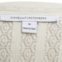 Diane Von Furstenberg giacca avvolgente color crema