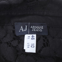 Armani Jeans Spitzenbluse in Schwarz