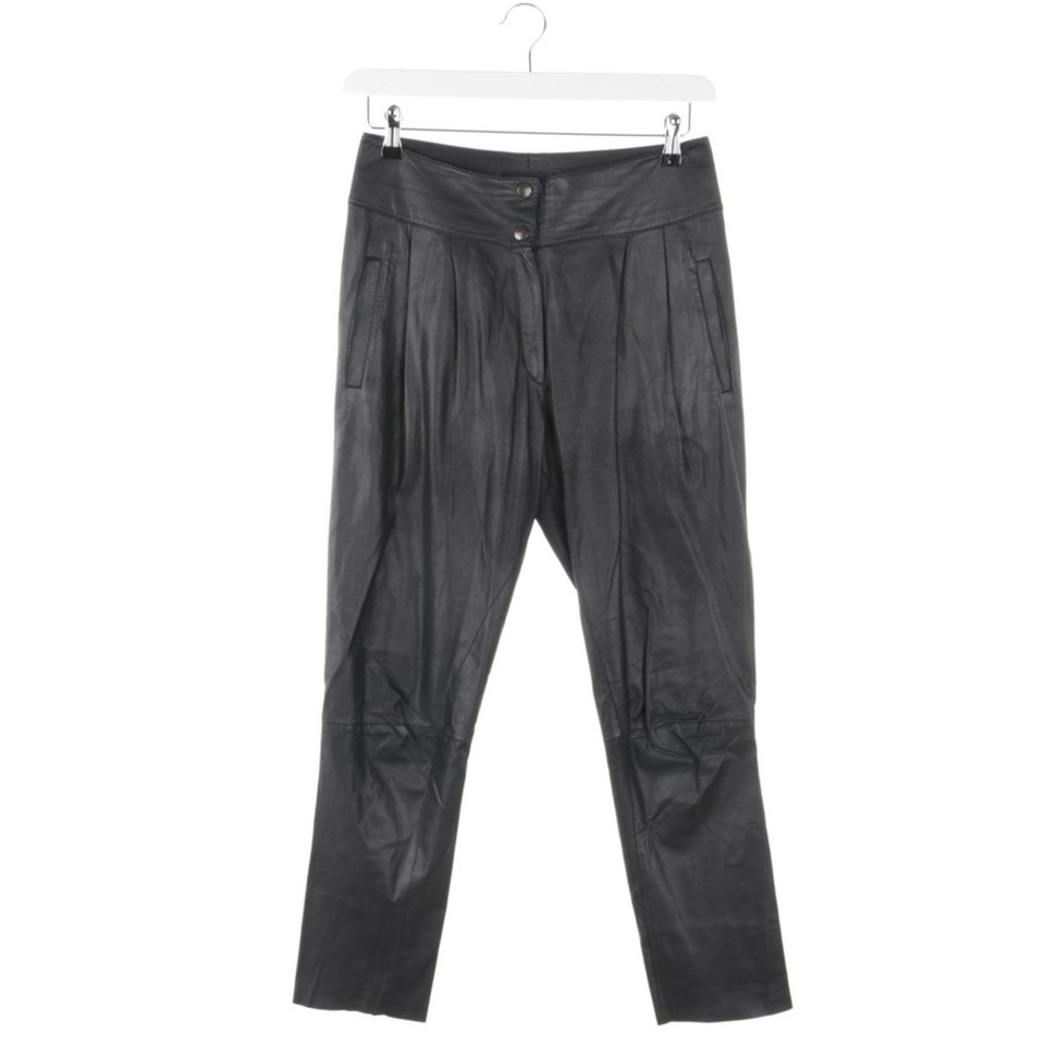 Utzon Trousers Leather in Grey