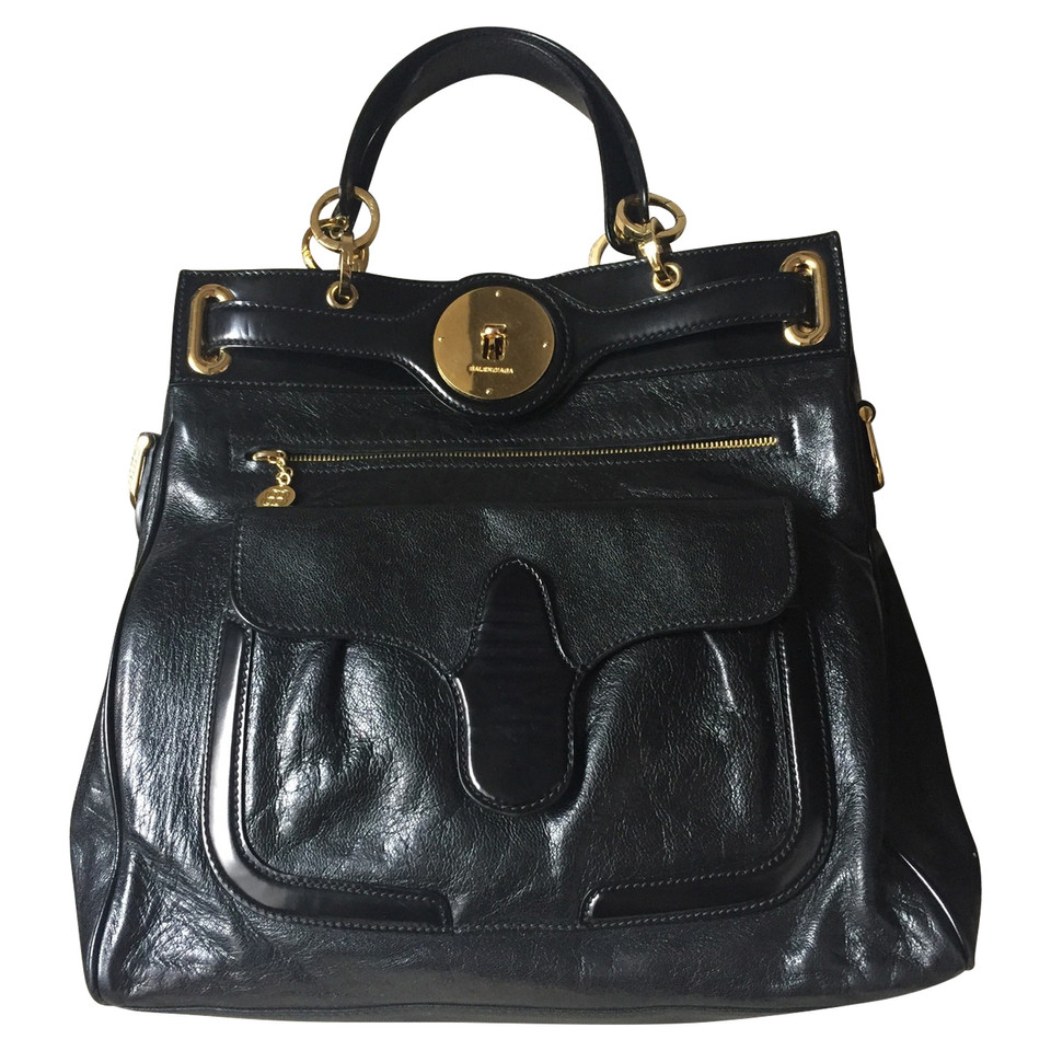 Balenciaga Black leather handbag