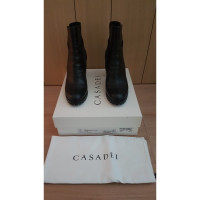 Casadei Stiefeletten aus Leder in Schwarz