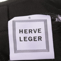 Hervé Léger Robe avec des paillettes en cuir