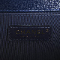 Chanel Boy Small aus Leder in Blau