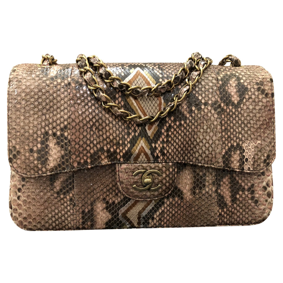 Chanel "Jumbo Flap Bag" made of python leather