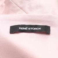 René Storck Vestito in Seta in Rosa