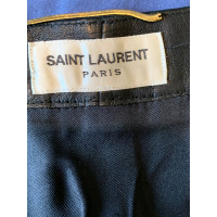 Yves Saint Laurent Rok Leer in Zwart