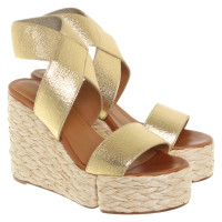 Clergerie Wedges in Gold