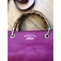 Gucci Bamboo Bag Leer in Roze