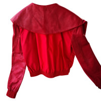 Ferre Jacke/Mantel aus Leder in Rot