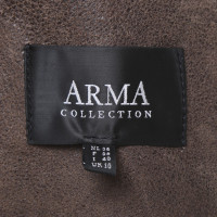 Arma Suede coat with lambskin