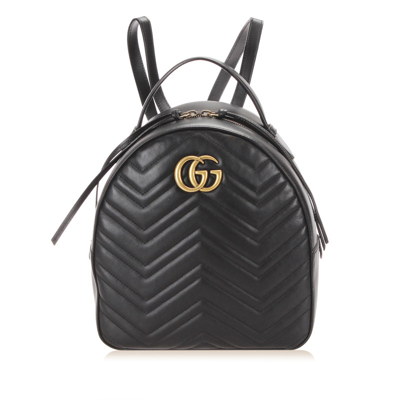 Gucci Backpack Leather in Black 