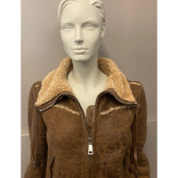 Dolce & Gabbana Jacke/Mantel aus Leder in Braun