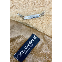 Dolce & Gabbana Giacca/Cappotto in Pelle in Marrone