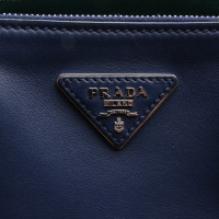 Prada Schoudertas Leer in Blauw