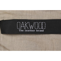Oakwood Jas/Mantel Leer in Olijfgroen