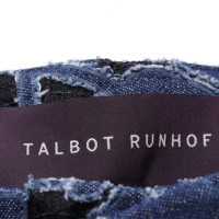 Talbot Runhof Rok in Blauw