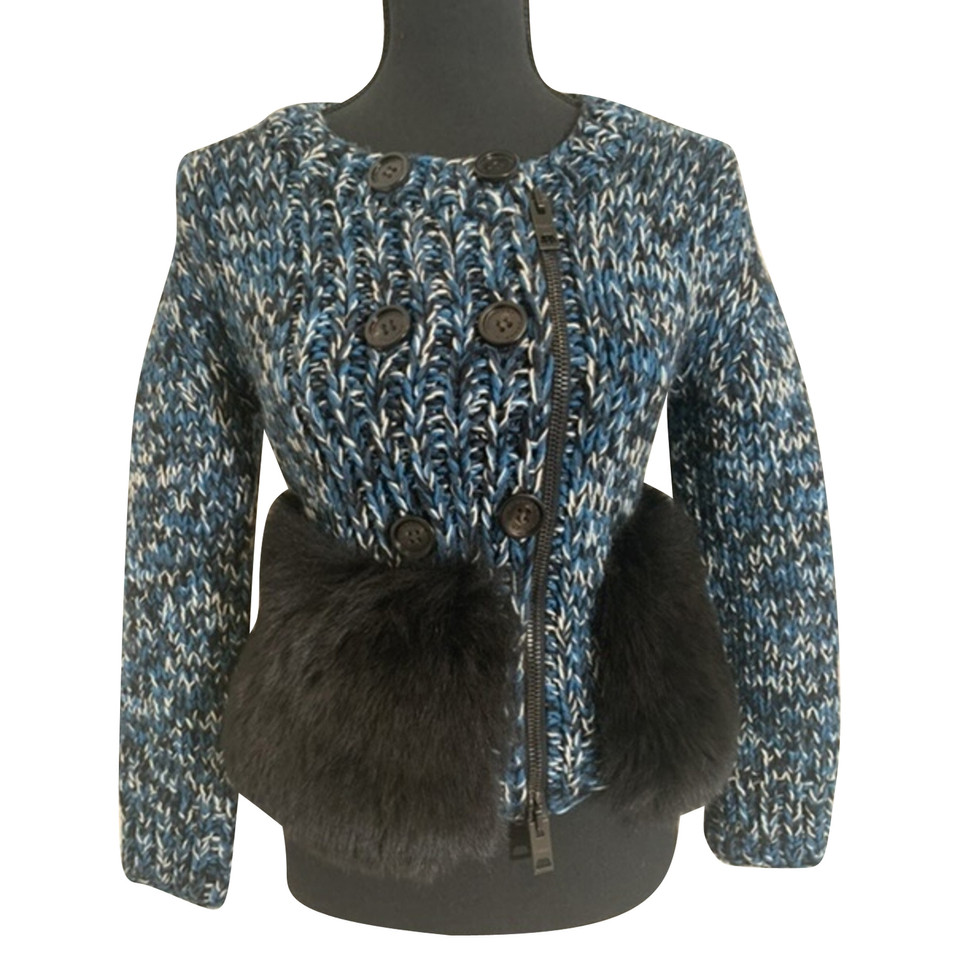 Burberry Prorsum Vest Fur in Blue