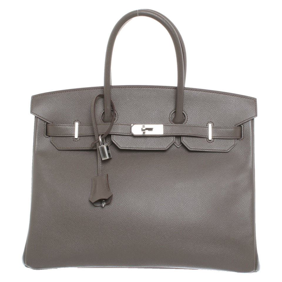 Hermès Birkin Bag 35 aus Leder in Taupe