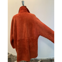 Mariella Burani Jacke/Mantel aus Wildleder in Rot
