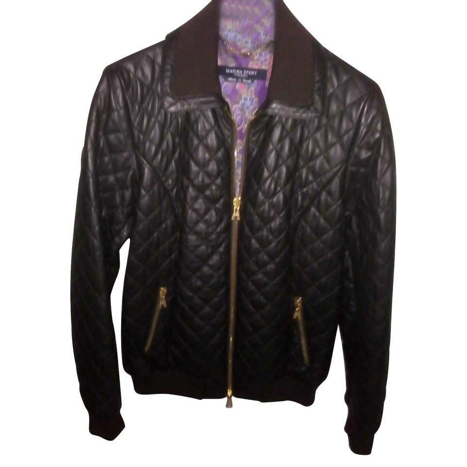 Marina Rinaldi Jacket/Coat Leather in Brown