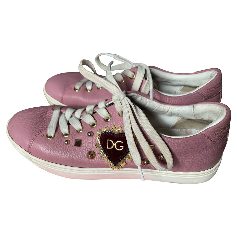 Dolce & Gabbana Lace-up shoes Leather in Pink