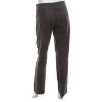 Riani Leather pants in grey-brown